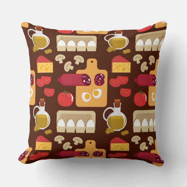 Coussin Motif de pizza (Recto)