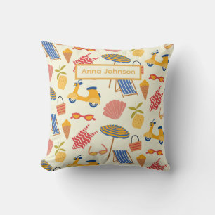 Coussin Motif de plage été italien La dolce Vita personnal