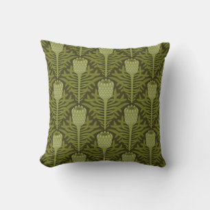 Coussin Motif de plante verte sereine pour décoration mode