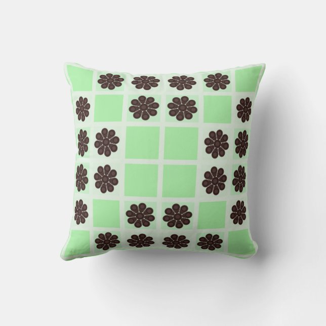 Coussin Motif De Plat À Crème Verte À La Menthe Et À Chip  (Verso)