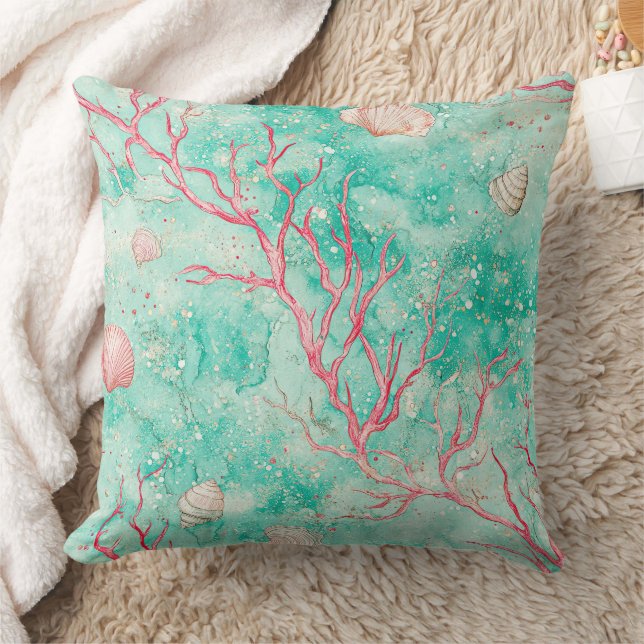 Coussin Motif de plongée en récif corallien (Couverture)