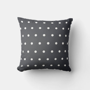 Coussin Motif de point noir de polka