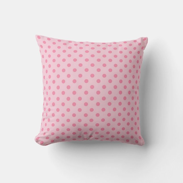 Coussin Motif de point rose audacieux de polka (Recto)