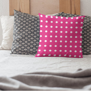 Coussin Motif de point rose chaud