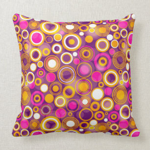 Coussin Motif de point violet de polka