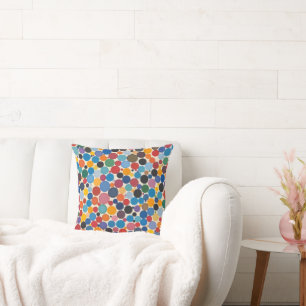 Coussin Motif de points colorés