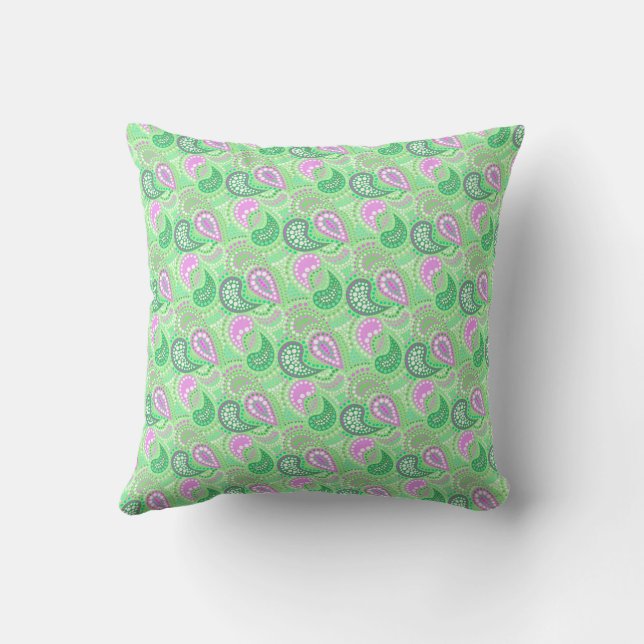 Coussin Motif de pois abstrait de concombres turcs (Verso)