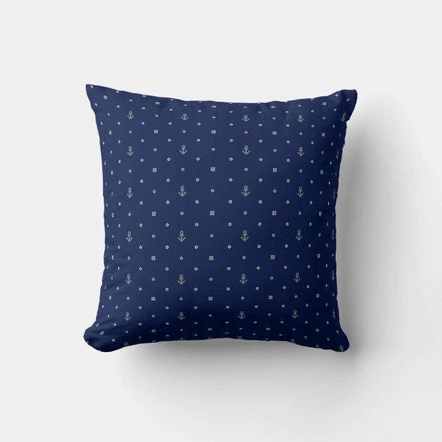 Coussin Motif de pois d'Ancre (Recto)