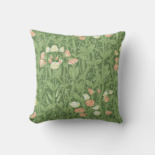 Coussin Motif de pois de senteur William Morris, botanique