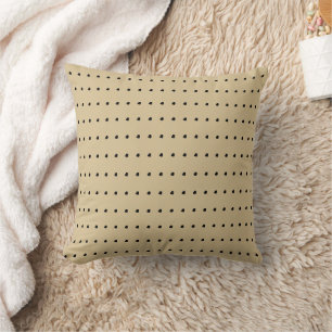 Coussin Motif de pois moderne beige et noir