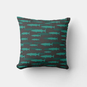 Coussin Motif de poisson de Barracuda
