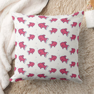 Coussin Motif de poisson rose mignon