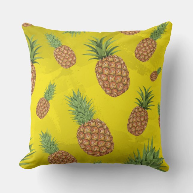 Coussin Motif de pomme de pin d'aquarelle 3 (Recto)