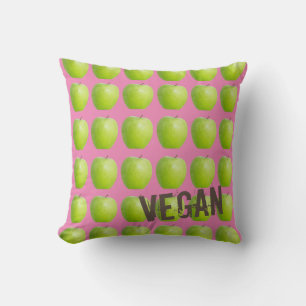 Coussin Motif de pomme végétarienne pour amoureux de fruit
