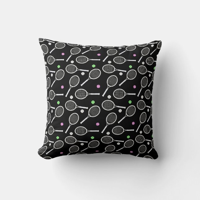 Coussin Motif de raquette de tennis (Recto)