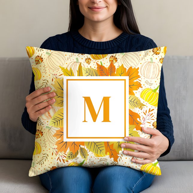 Coussin Motif de récolte de citrouilles d'automne (Créateur téléchargé)