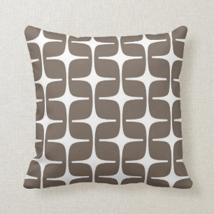 Coussin Motif de rectangles de mod dans le Taupe et le