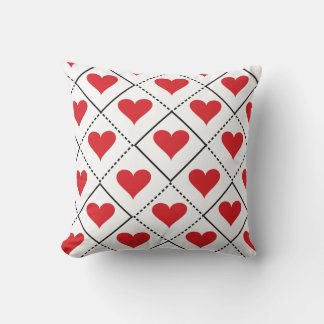 Coussin Motif de Red Hearts