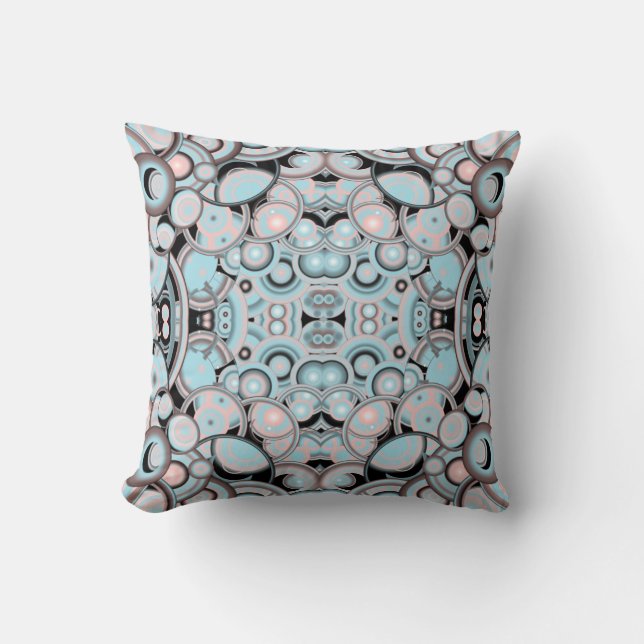 Coussin Motif de remplissage de couleur dégradé bleu rose  (Recto)