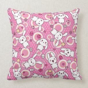 Coussin motif de rose de kawaii