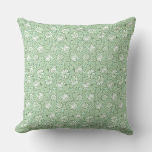 Coussin Motif de rose en vert clair