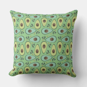 Coussin Motif de salade amusant Avocado Cilantro