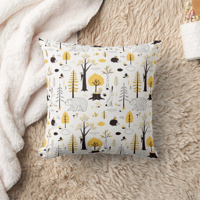 Coussin Motif de scène de Golden Woods (Couverture)