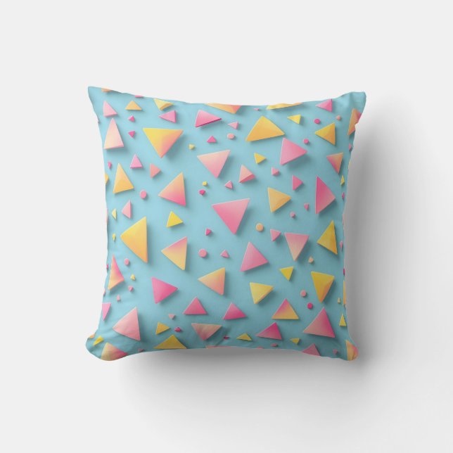 Coussin Motif de séparateur triangle géométrique jouable (Recto)