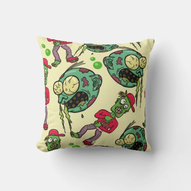 Coussin Motif de Sick Zombie (Recto)