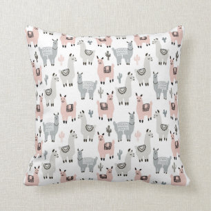 Coussin Motif de sourire de lamas