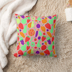 Coussin Motif de spectre coloré fruité