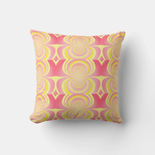 Coussin Motif de spirale de corail jaune