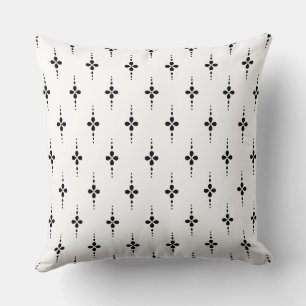 Coussin Motif de style scandinave noir et blanc