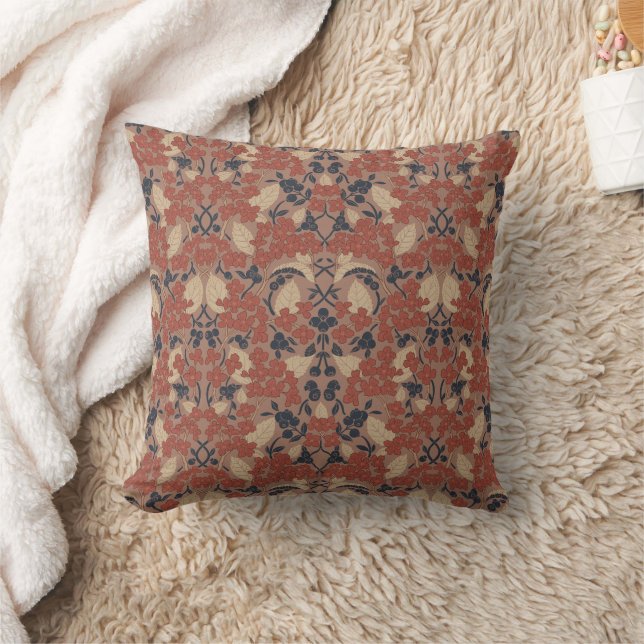 Coussin Motif de style William Morris d'automne (Couverture)