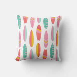 Coussin Motif de surf coloré