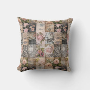 Coussin Motif de surface composée rose vintage inspiré