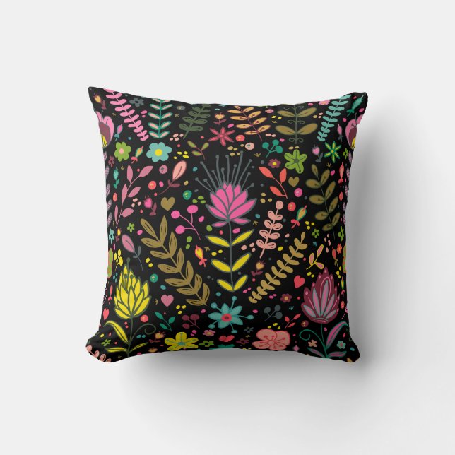 Coussin Motif de surface floral - Papier peint fleurs élég (Recto)