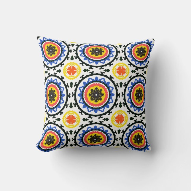 Coussin Motif de Suzani (Recto)