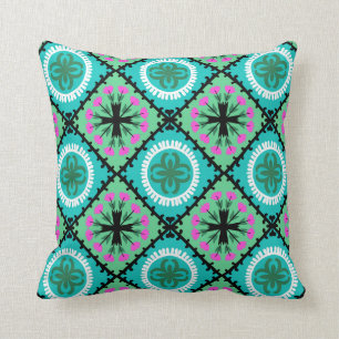Coussin Motif de Suzani avec des motifs d'Ouzbékistan et