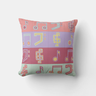 Coussin motif de symbole musical