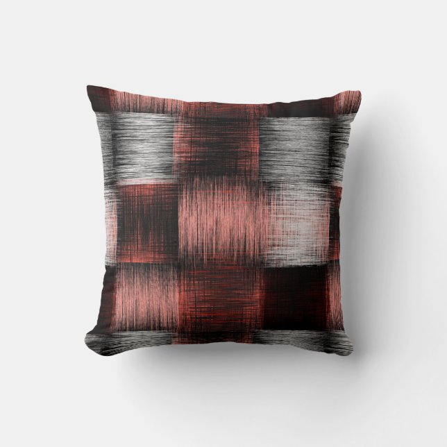 Coussin Motif de tableau de bord noir et rouge cool (Recto)