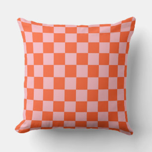 Coussin Motif de tableau de bord orange et rose