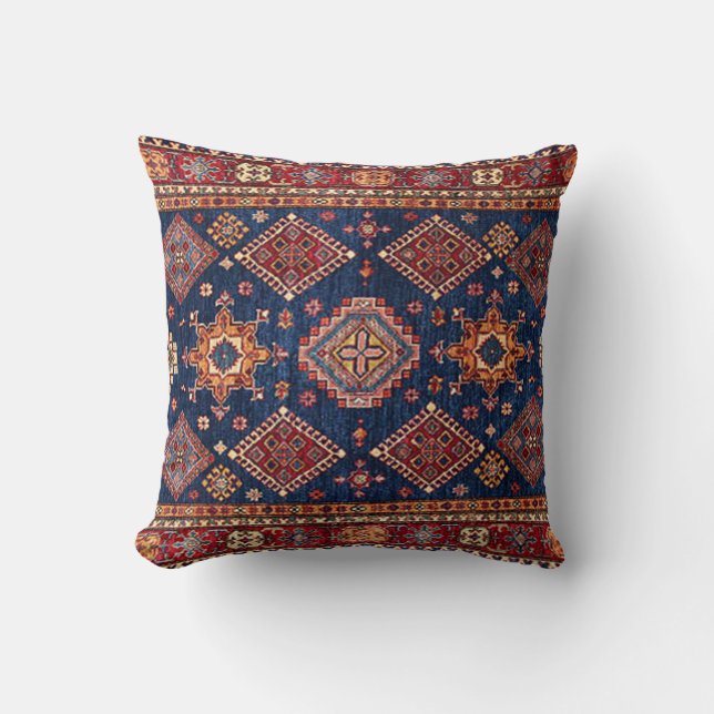 Coussin Motif de tapis oriental persan turc (Recto)