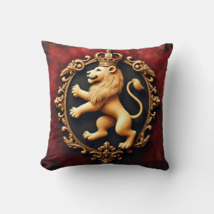 Coussin Motif de tapisserie héraldique royale