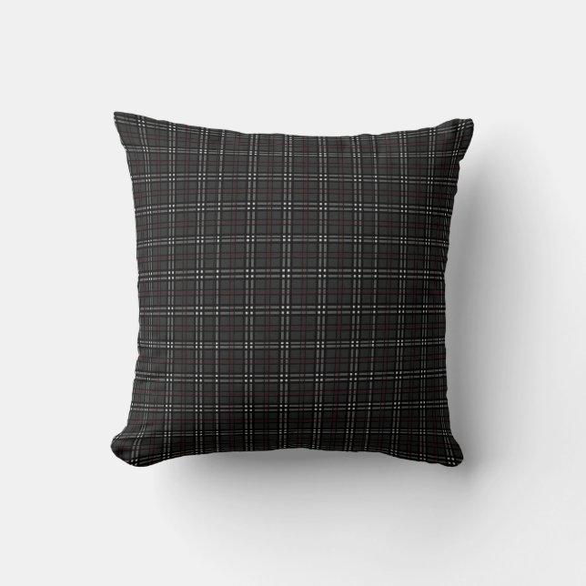 Coussin Motif de tarte noir et gris (Recto)