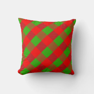 Coussin Motif de tarte rouge et vert