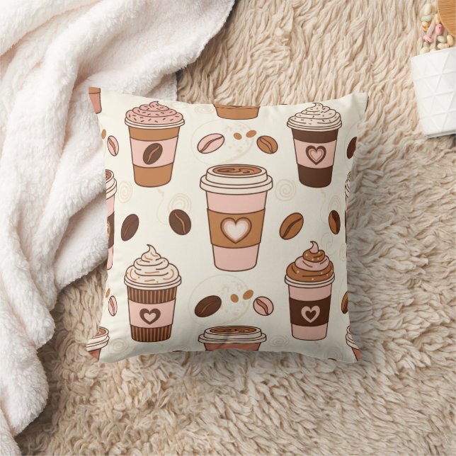 Coussin Motif de tasse de café cosy (12) (Couverture)