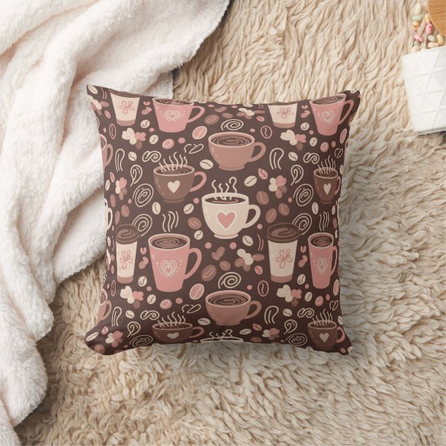 Coussin Motif de tasse de café cosy (2) (Couverture)