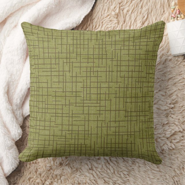Coussin Motif de texture de toile de jute à hachures moder (Couverture)