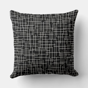 Coussin Motif de texture de toile de jute en croisillons m